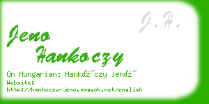 jeno hankoczy business card